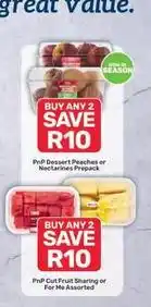 Pick n Pay Great value - dessert peaches or nectarines prepack offer