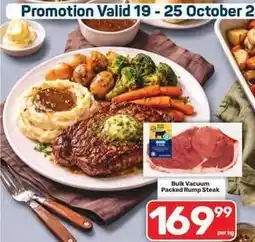 Pick n Pay Bulk vacuum packed rump steak offer