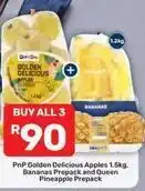 Pick n Pay Golden delicious apples, bananas, queen pineapple offer
