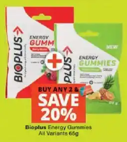 Checkers Bioplus Energy Gummies offer