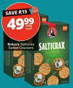 Checkers Bakers Salticrax Salted Crackers offer