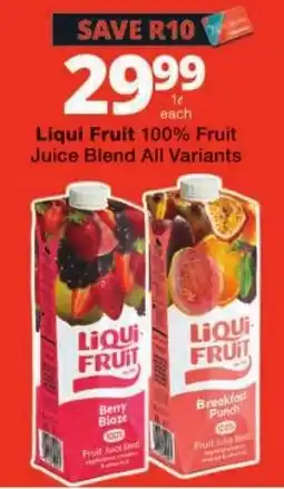 Checkers Liqui Fruit 100% Fruit Juice Blend offer