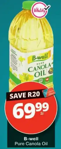 Checkers B-well Pure Canola Oil offer