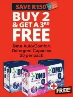 Checkers Omo Auto/Comfort Detergent Capsules offer