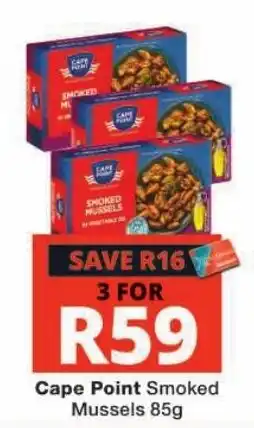 Checkers Cape Point Smoked Mussels offer