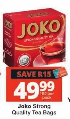 Checkers Joko Strong Quality Tea Bags offer
