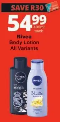 Checkers Nivea Body Lotion offer