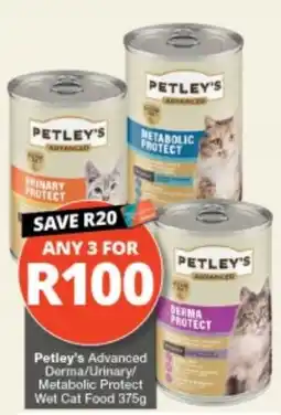 Checkers Petley's Advanced Derma/Urinary/Metabolic Protect Wet Cat Food offer