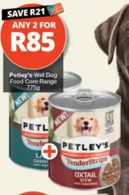 Checkers Petley's Wet Dog Food Core Range offer