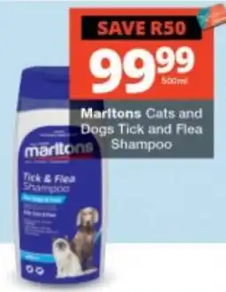Checkers Marltons Cats and Dogs Tick and Flea Shampoo offer