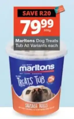 Checkers Marltons Dog Treats Tub offer