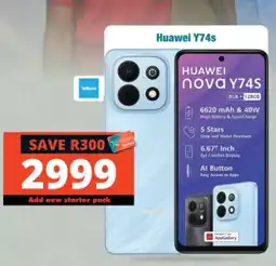 Checkers Huawei nova Y74s offer