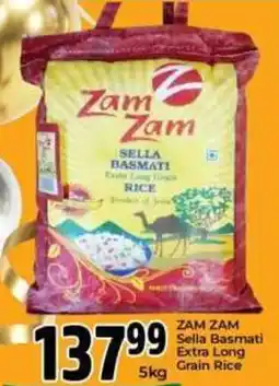 Elite Power Trade Cash & Carry ZAM ZAM Sella Basmati Extra Long Grain Rice offer