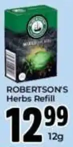 Elite Power Trade Cash & Carry Robertson's Herbs Refill offer