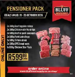 Bluff Meat Supply Pensioner pack offer