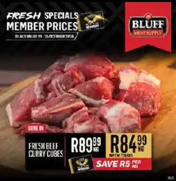 Bluff Meat Supply Fresh Beef Curry Cubes offer