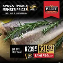 Bluff Meat Supply Bms baby hake offer