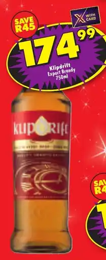 Shoprite Liquor Klipdrift Export Brandy offer