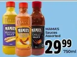 Elite Power Trade Cash & Carry MAMA'S Sauces Assorted offer