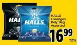 Elite Power Trade Cash & Carry HALLS Lozenges Poly Bag Assorted offer