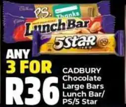 Elite Power Trade Cash & Carry CADBURY Chocolate Large Bars Lunch Bar/ PS/5 Star offer