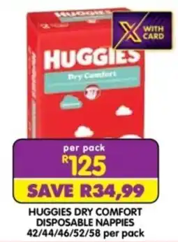 Shoprite Huggies Dry Comfort Disposable Nappies offer