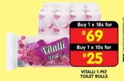 Shoprite Vitalli 1-Ply Toilet Rolls offer