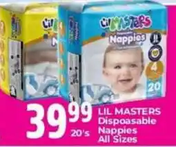 Elite Power Trade Cash & Carry LIL MASTERS Disposable Nappies offer