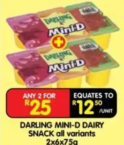 Shoprite DARLING MINI-D DAIRY SNACK offer