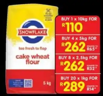 Snowflake cake wheat flour