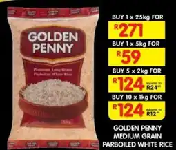 Shoprite Golden Penny Medium Grain Parboiled White Rice offer