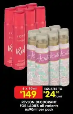 Shoprite Revlon Deodorant for Ladies offer