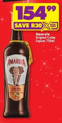 Shoprite Liquor Amarula Original Cream Liqueur offer