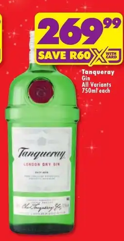 Shoprite Liquor Tanqueray Gin offer