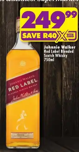 Shoprite Liquor Johnnie Walker Red Label Blended Scotch Whisky offer