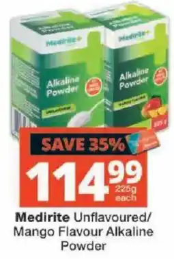 Checkers Medirite Unflavoured/ Mango Flavour Alkaline Powder offer