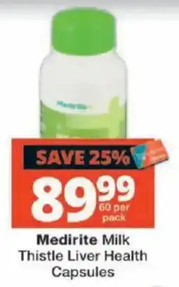 Checkers Medirite Milk Thistle Liver Health Capsules offer
