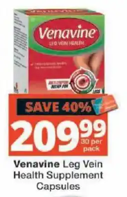 Checkers Venavine Leg Vein Health Supplement Capsules offer