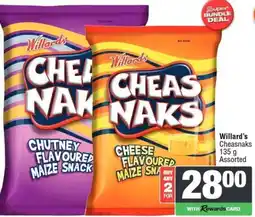Spar Willard's Cheasnaks Assorted offer