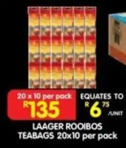 Shoprite Laager Rooibos Teabags offer