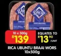 Shoprite Rica Ubuntu Braai Wors offer