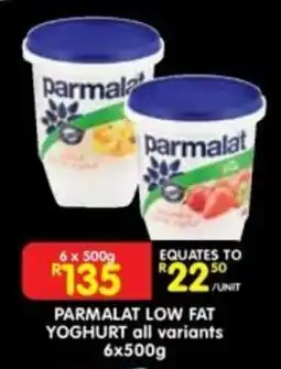 Shoprite PARMALAT LOW FAT YOGHURT offer