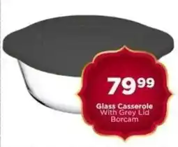 Check Star Glass Casserole With Grey Lid Borcam offer