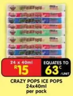 Shoprite Crazy Pops Ice Pops offer