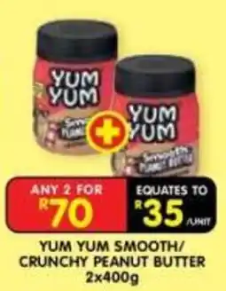 Shoprite YUM YUM SMOOTH/CRUNCHY PEANUT BUTTER offer