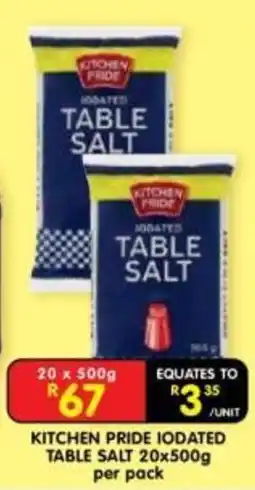 Shoprite Kitchen Pride Iodated Table Salt offer