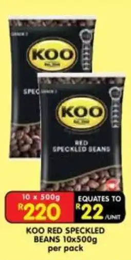 Shoprite KOO RED SPECKLED BEANS offer
