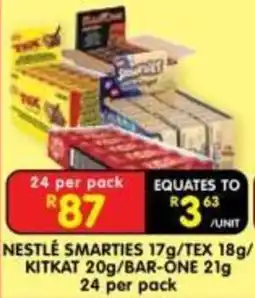 Shoprite Nestlé Smarties / Tex / KitKat offer
