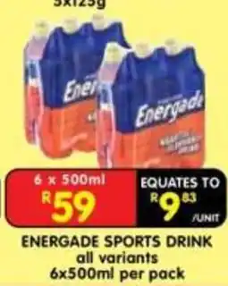 Shoprite ENERGADE SPORTS DRINK offer