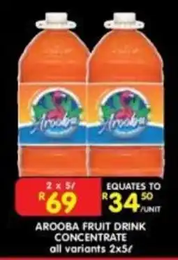 Shoprite Arooba Fruit Drink Concentrate offer